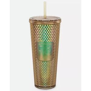 Disney Parks Gold WDW 50th Anniversary Geometric Starbucks Tumbler Straw